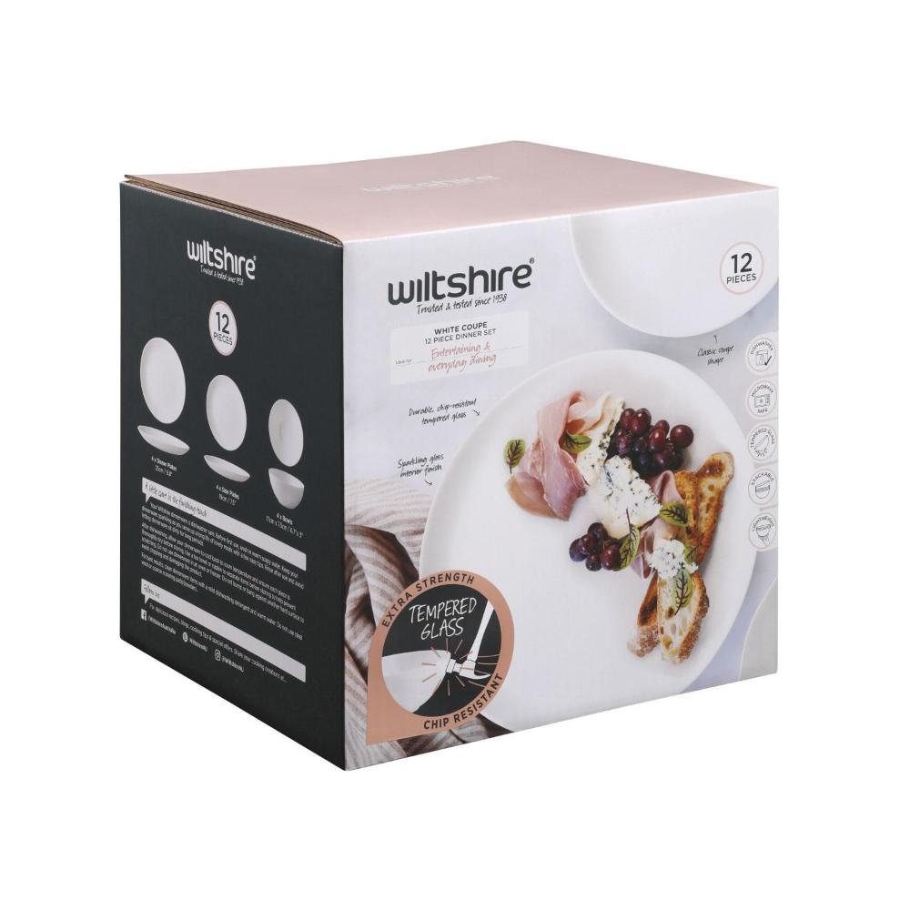 Wiltshire Pure White Dinner Set - 12 each