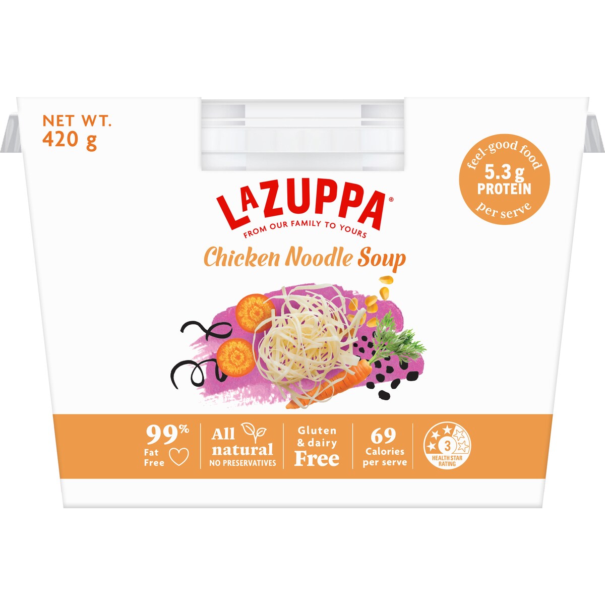 La Zuppa Microwave Soup Chicken Noodle 420g
