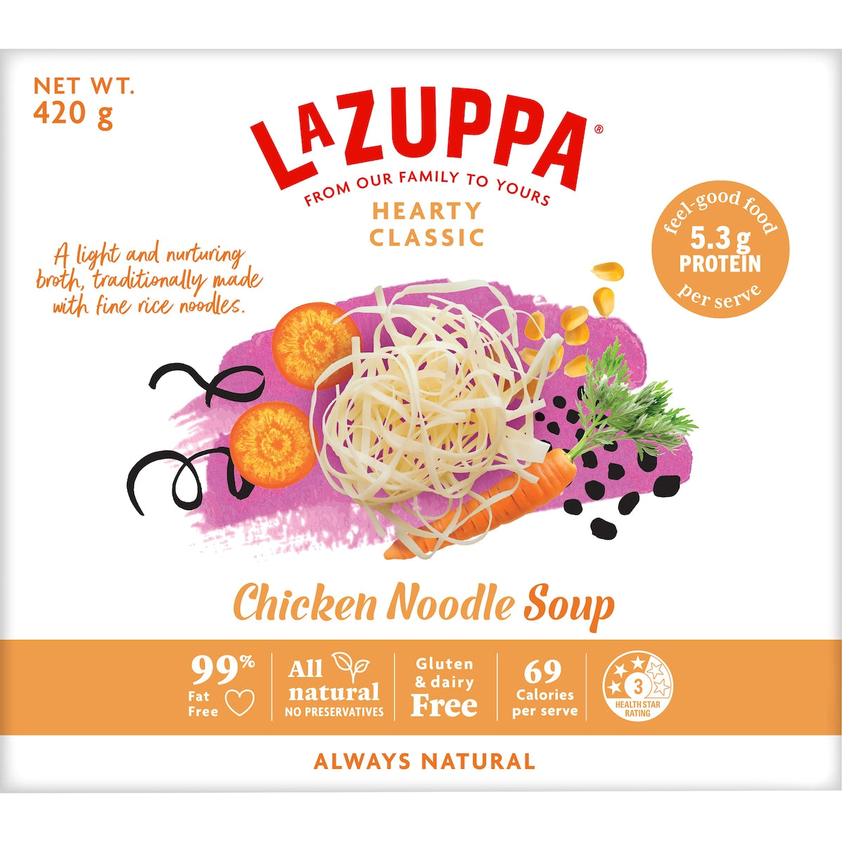 La Zuppa Microwave Soup Chicken Noodle 420g