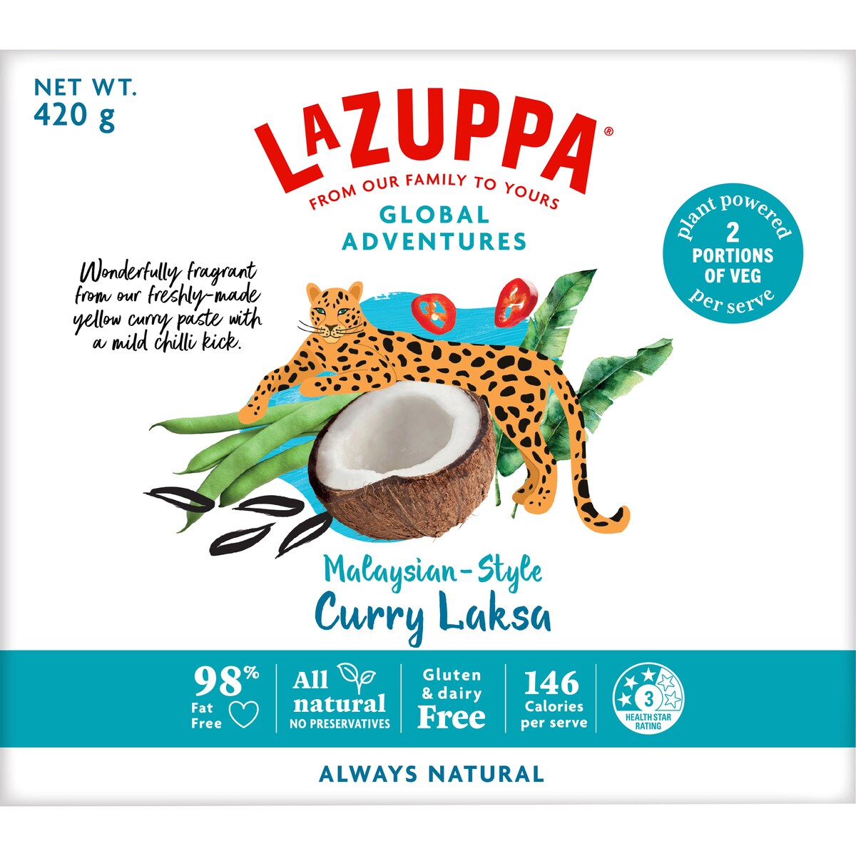 La Zuppa Microwave Soup Thai Style Curry Laksa 420g