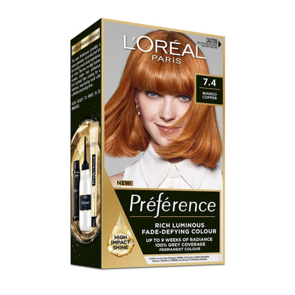 Loreal Paris Preference Hair Colour 7.4 Mango Copper Each