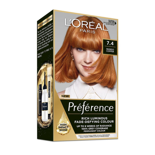 Loreal Paris Preference Hair Colour 7.4 Mango Copper Each