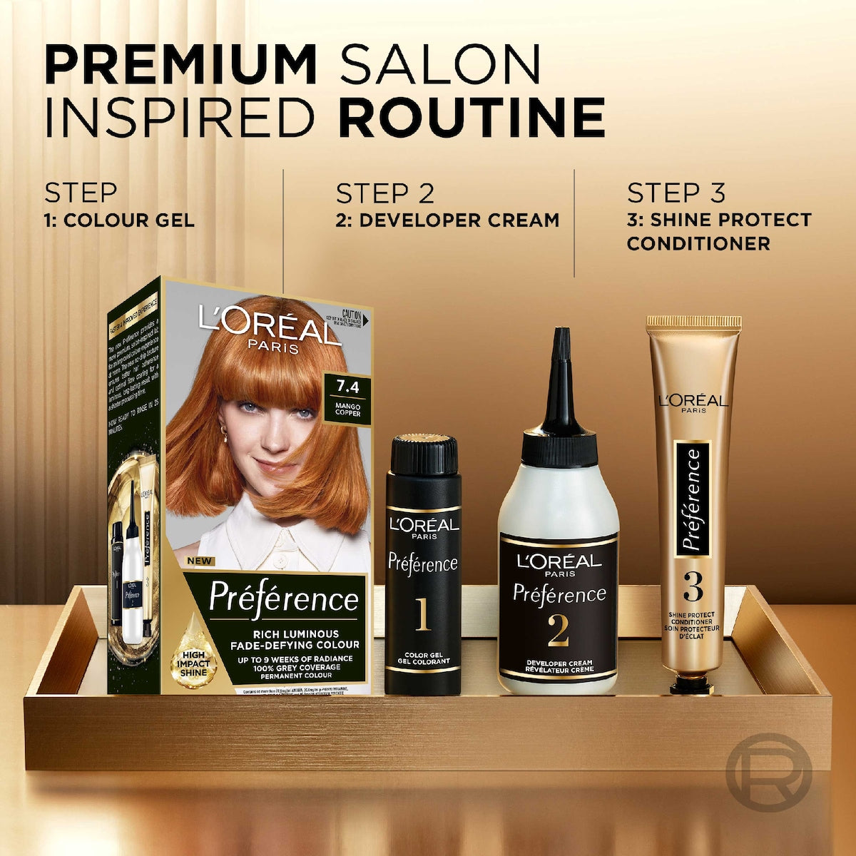 Loreal Paris Preference Hair Colour 7.4 Mango Copper Each