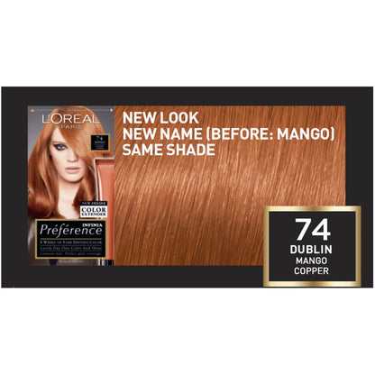 Loreal Paris Preference Hair Colour 7.4 Mango Copper Each