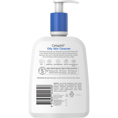 Cetaphil Oily Skin Cleanser, Oily & Combination Skin 500ml