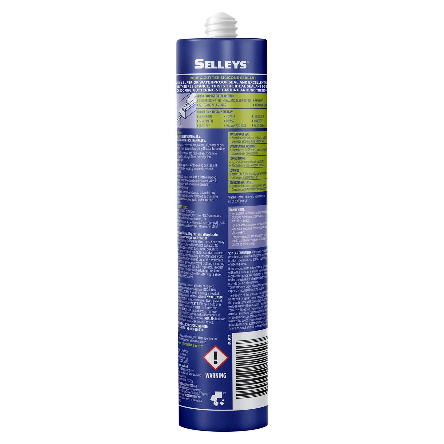 Selleys Roof and Gutter Silicone Sealant - 300g - Woodland Grey