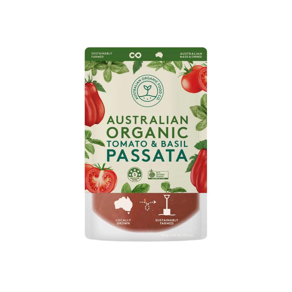 Australian Organic Food CO Tomato & Basil Passata - 500g