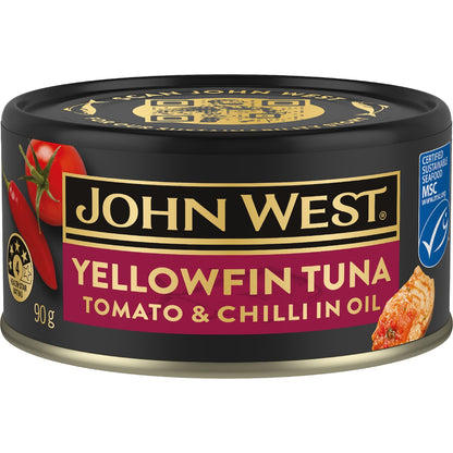 John West Yellowfin Tuna With Tomato & Chilli In Oil 90g