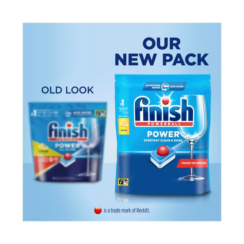 Finish Power Dishwashing Tablets Lemon Sparkle - 40 pack