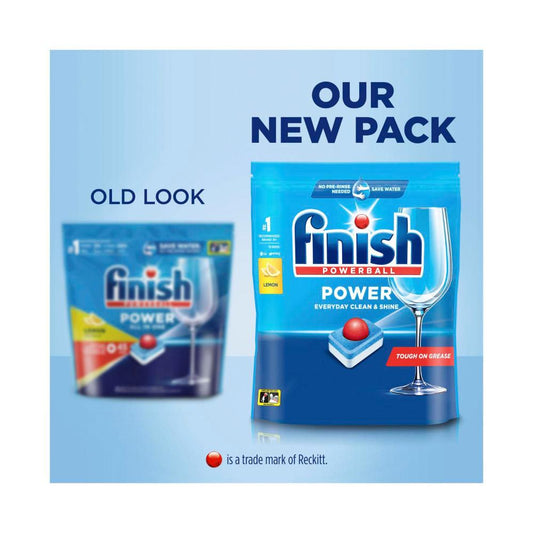 Finish Power Dishwashing Tablets Lemon Sparkle - 40 pack