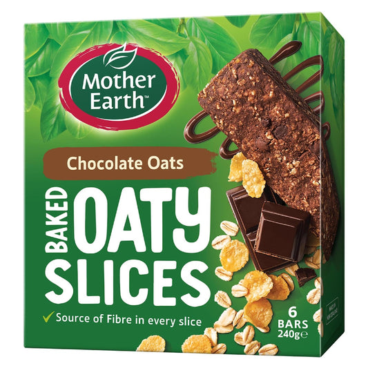 Mother Earth Baked Oat Slices Chocolate Oats 6 pack