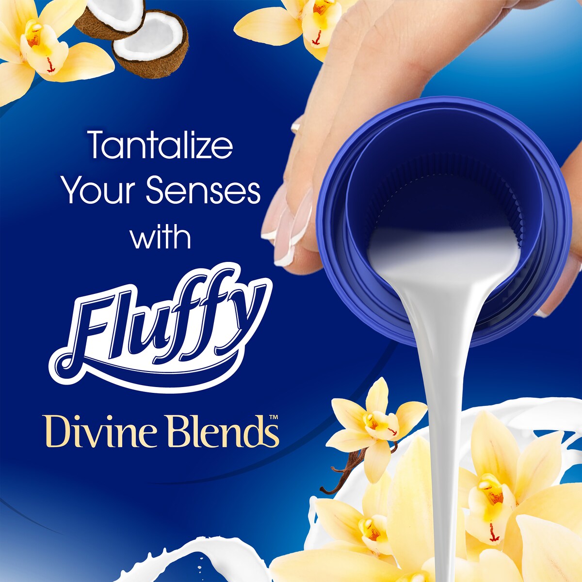 Fluffy Ultra Fabric Softener Vanilla & Coconut 900mL