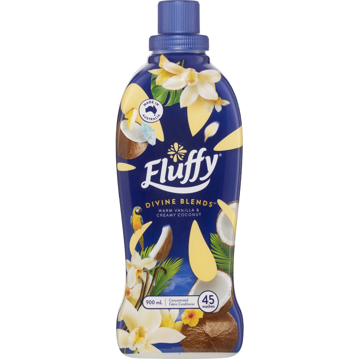 Fluffy Ultra Fabric Softener Vanilla & Coconut 900mL