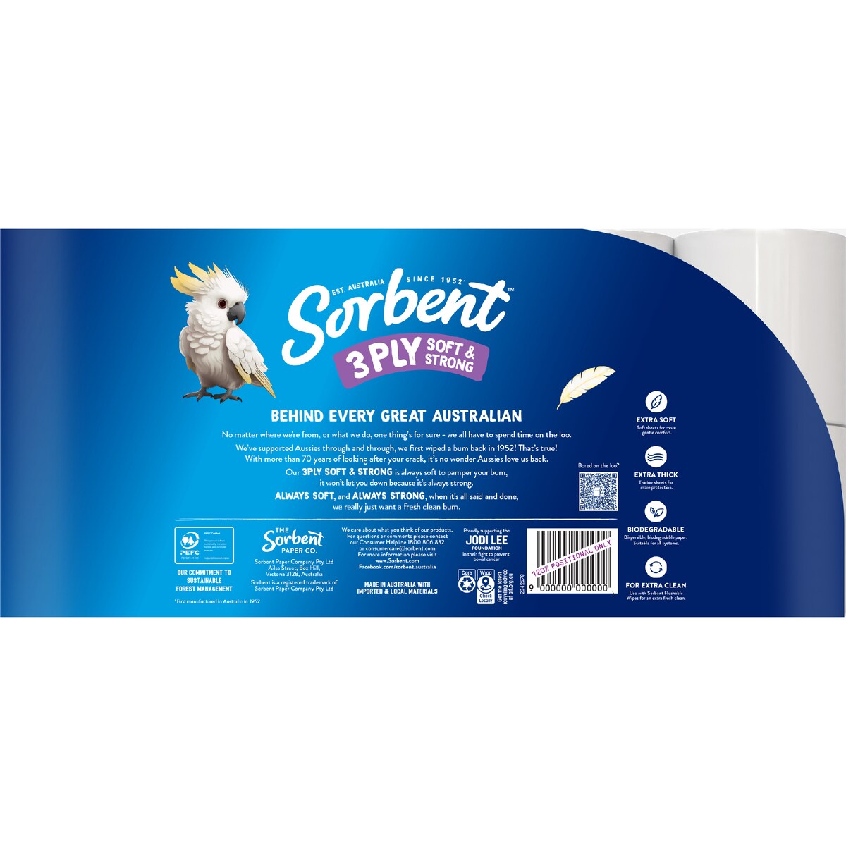 Sorbent Toilet Tissue White 20 Pack