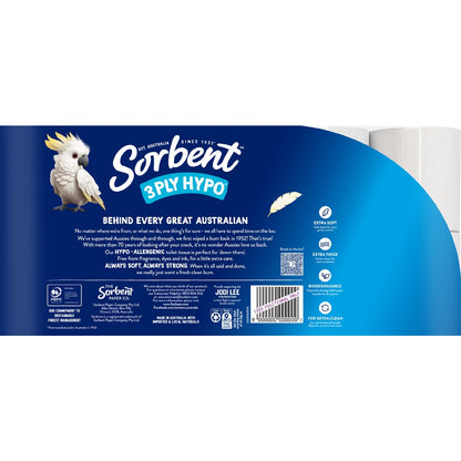 Sorbent Toilet Tissue Hypo Allergenic 20 Pack