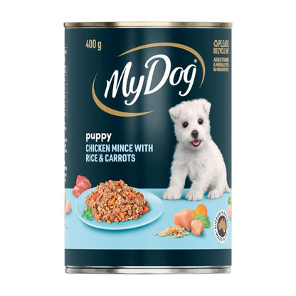 My Dog Chicken Mince With Rice & Carrots Can Puppy Wet Dog Food - 400g
