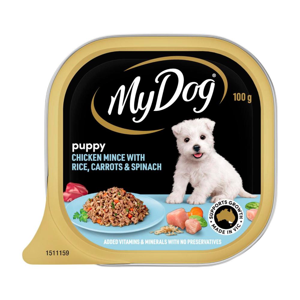 My Dog Chicken Mince With Rice Carrots & Spinach Puppy Wet Dog Food - 100g