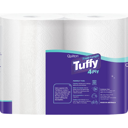 Quilton Tuffy Triple Length Paper Towel 2 X 180 Pack