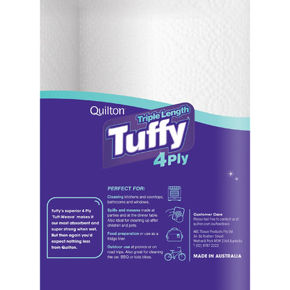 Quilton Tuffy Triple Length Paper Towel 2 X 180 Pack