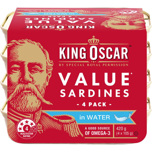 King Oscar Value Sardines In Water 4 pack