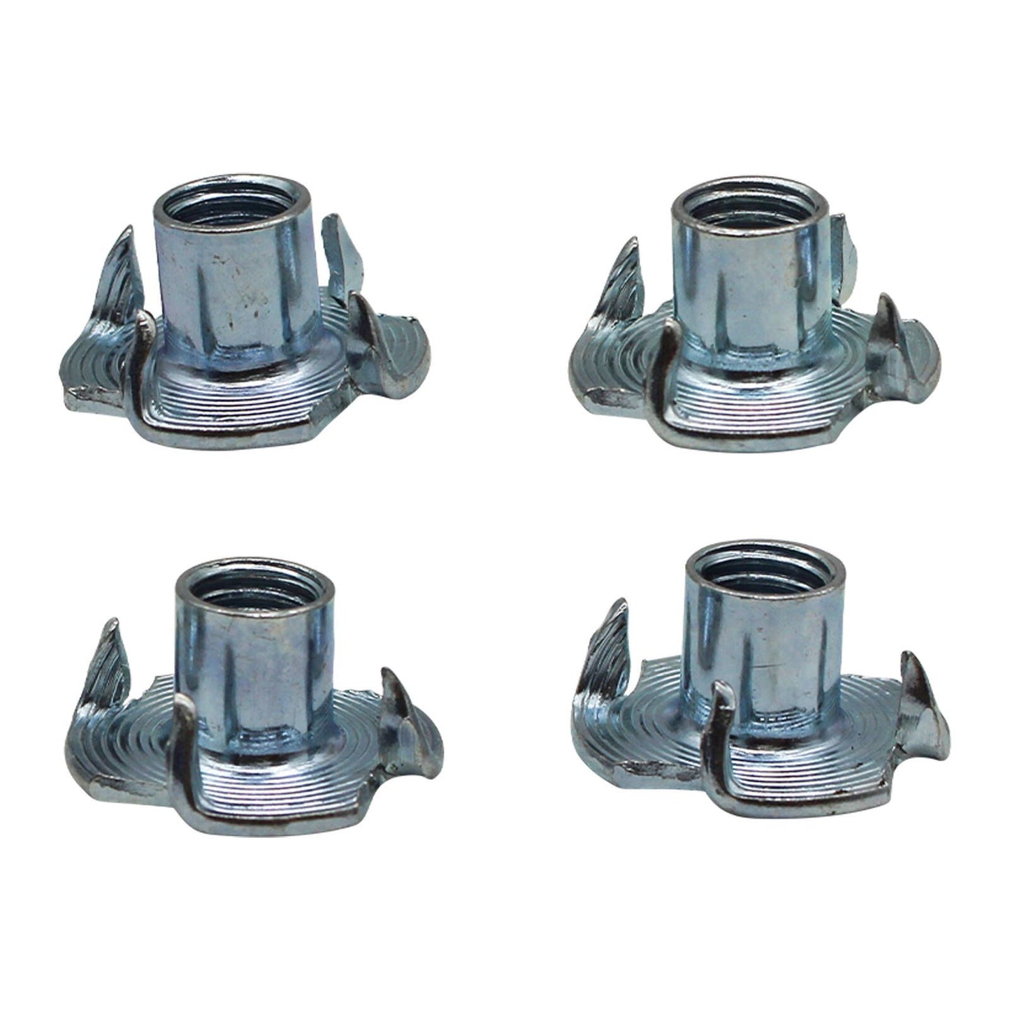 M6 Zinc Plated T Nuts - 6mm - 4 Pack