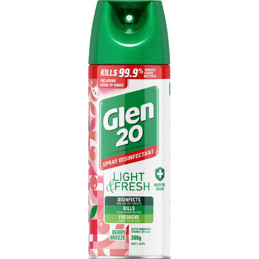 Glen 20 Light & Fresh Berry Breeze Disinfectant Spray 300g