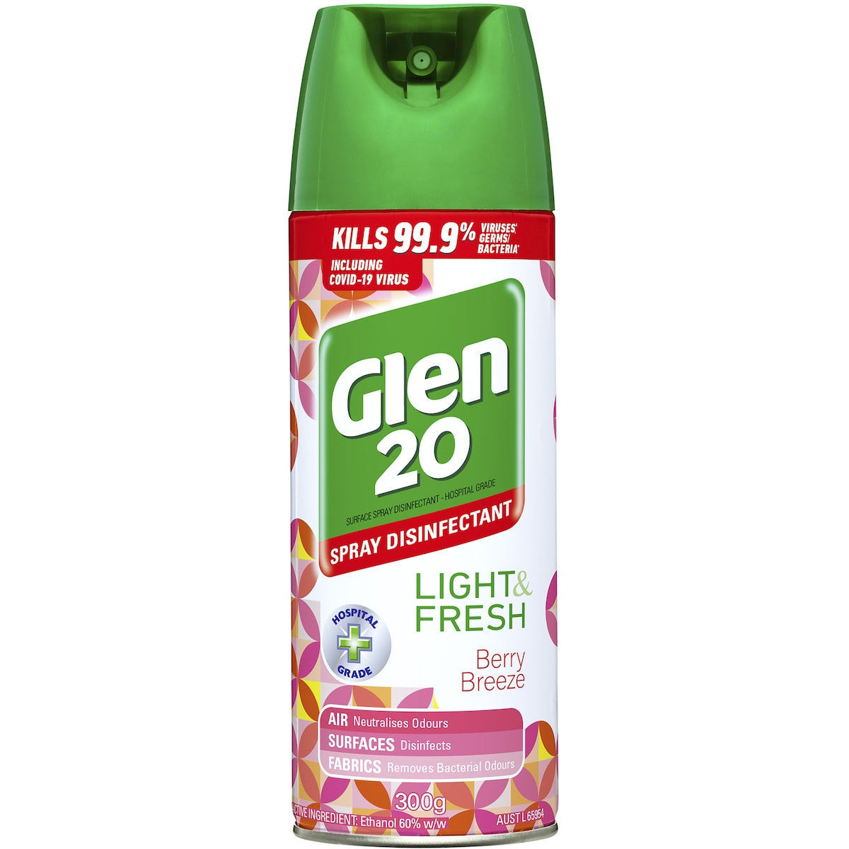 Glen 20 Light & Fresh Berry Breeze Disinfectant Spray 300g