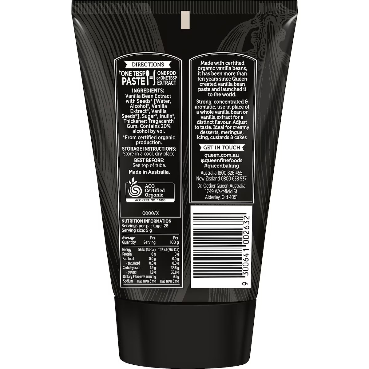 Queen Organic Vanilla Bean Paste | 140g
