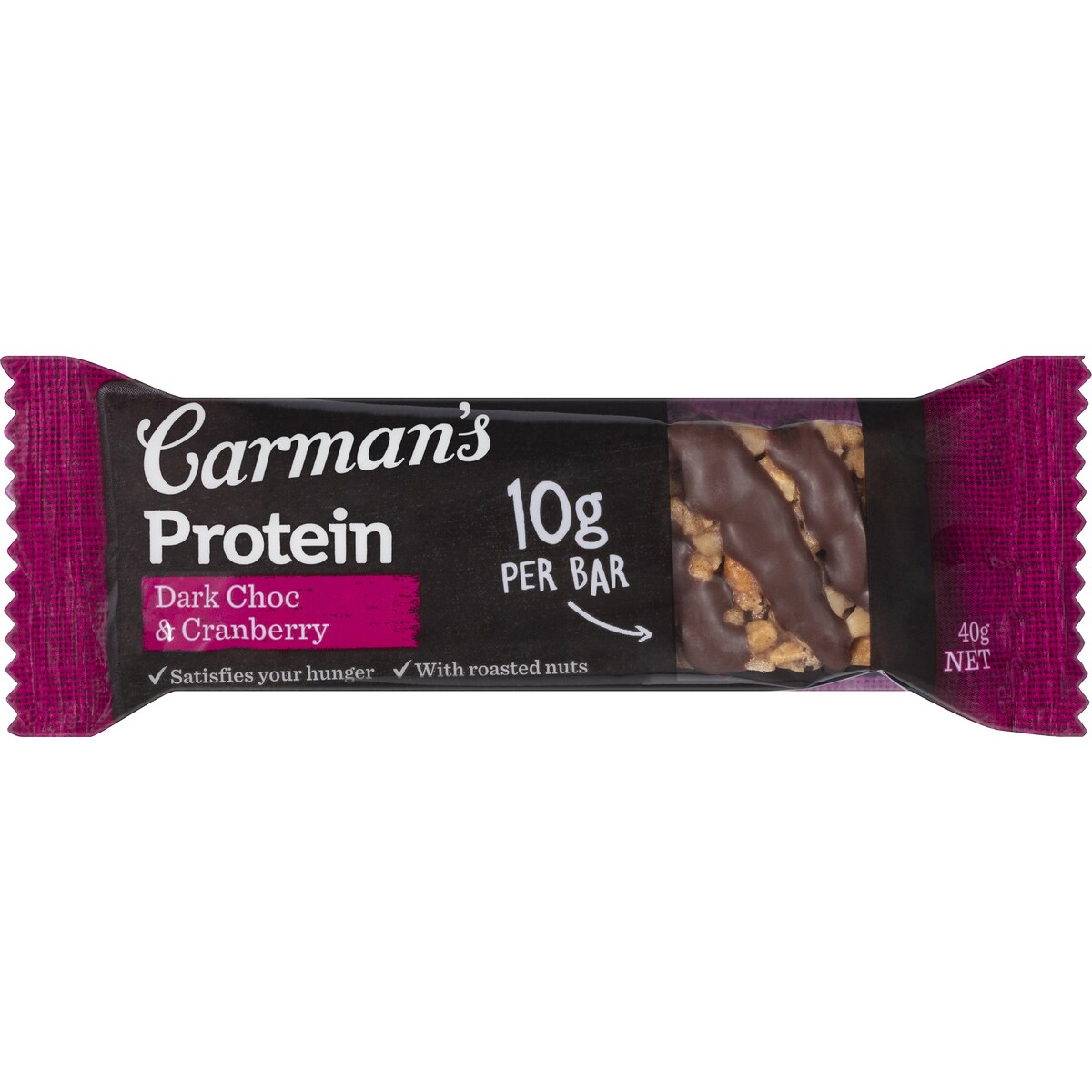 Carmans Protein Bars Dark Choc & Cranberry 5 pack