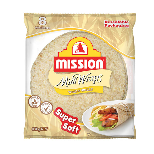 Mission Whole Wheat Mini Wraps 8 Pack - 384g