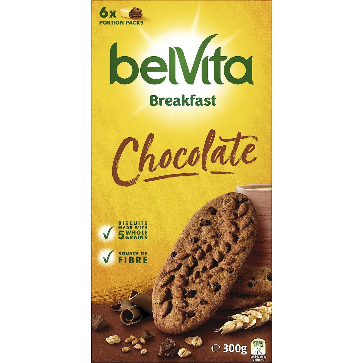 Belvita Chocolate Breakfast Biscuits 300g 6 Pack