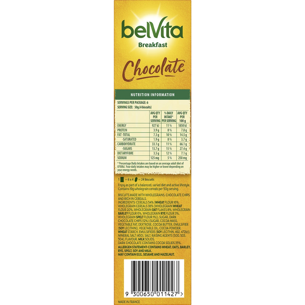 Belvita Chocolate Breakfast Biscuits 300g 6 Pack