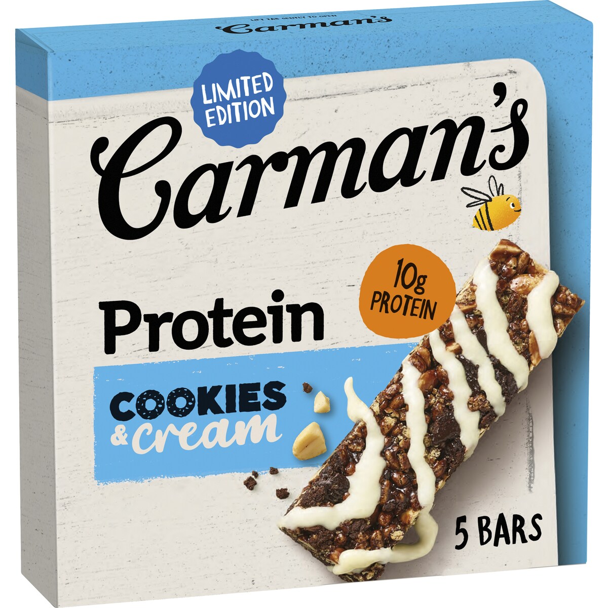 Carmans Protein Bars Cookies & Cream Limited Edition 5 pack