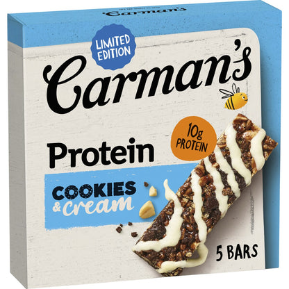 Carmans Protein Bars Cookies & Cream Limited Edition 5 pack