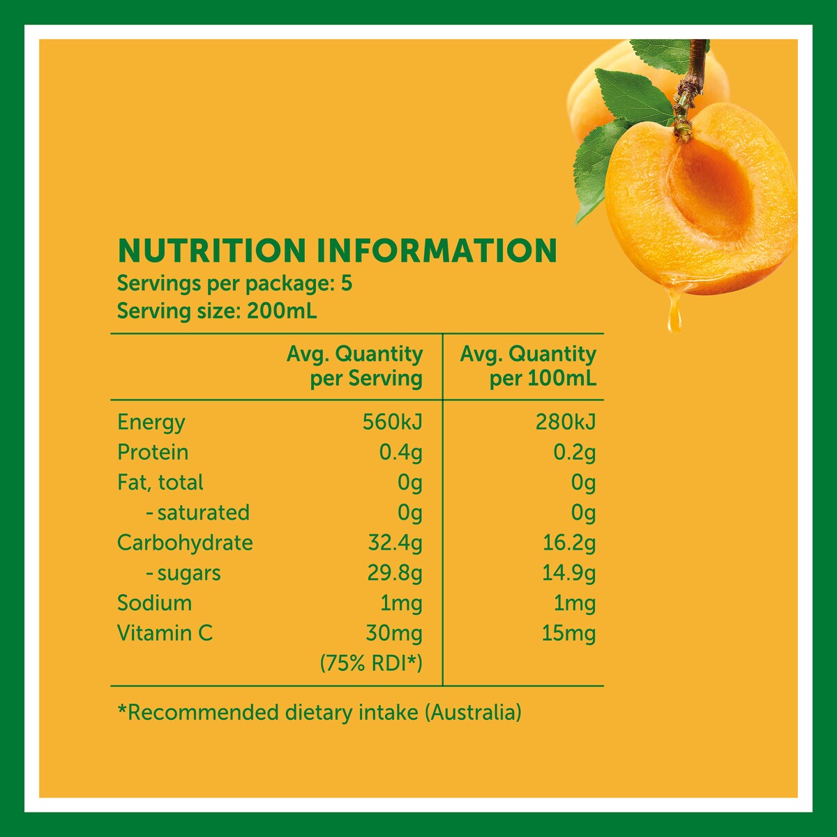 Golden Circle Fruit Drinks Apricot Nectar 1L