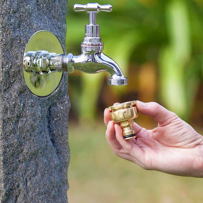 Gardena 13mm Brass Universal Tap Nut Adaptor - Solid Brass - Durable