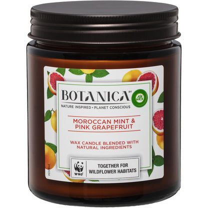 Botanica Moroccan Mint & Pink Grapefruit Candle 205g