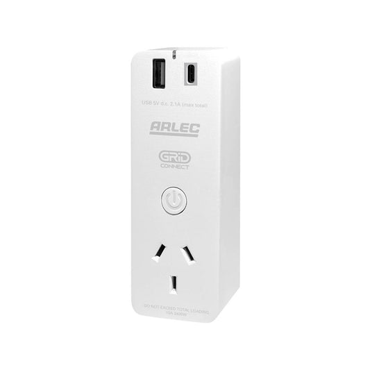 Arlec Grid Connect Smart Plug In Socket With USB