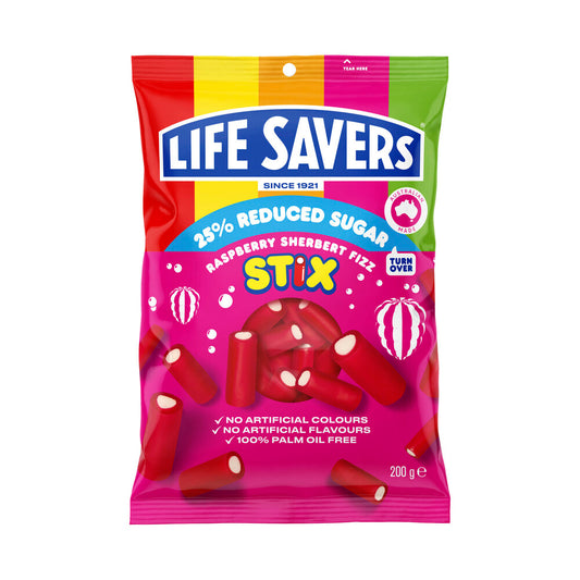 Life Savers Raspberry Reduced Sugar Stix - 200g