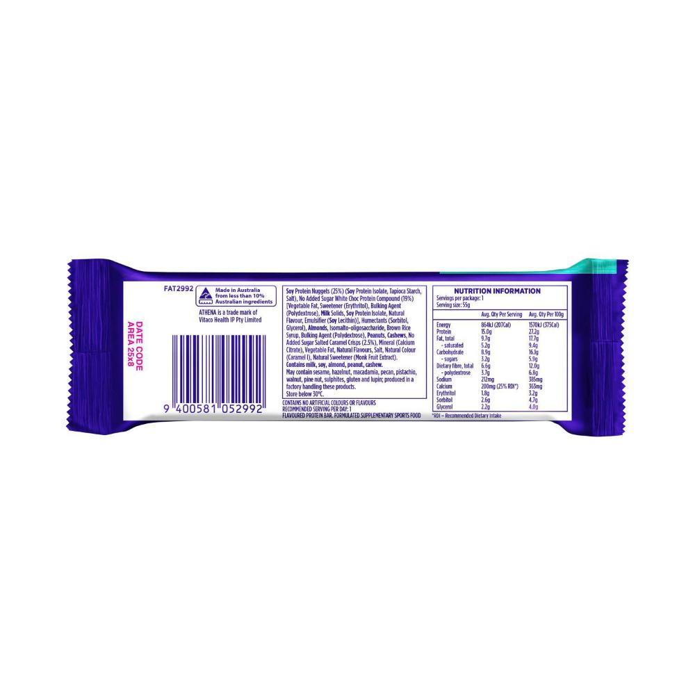 Athena Protein Crisp + Calcium Bar White Choc Caramel - 55g