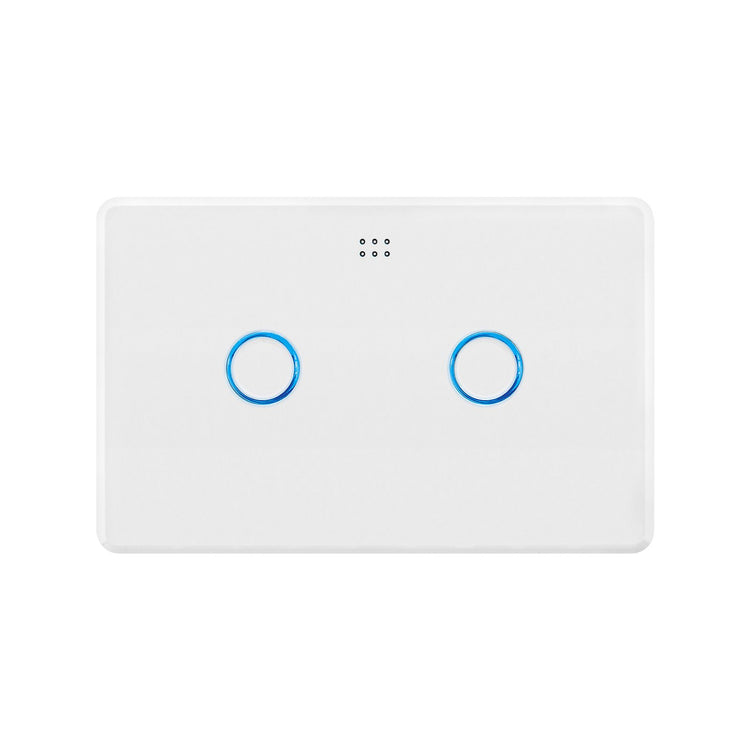 DETA White Gloss Grid Connect Smart Double Gang Touch Light Switch