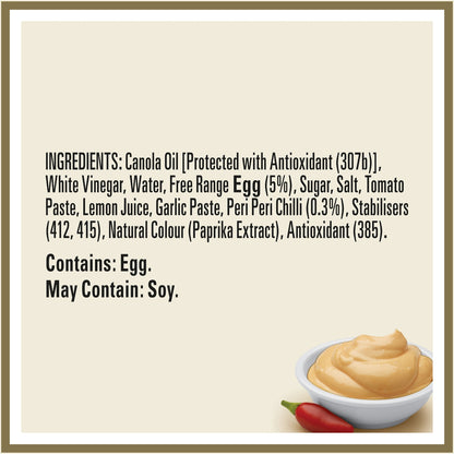 Heinz Seriously Good Spicy Peri Peri Flavoured Mayonnaise 295ml