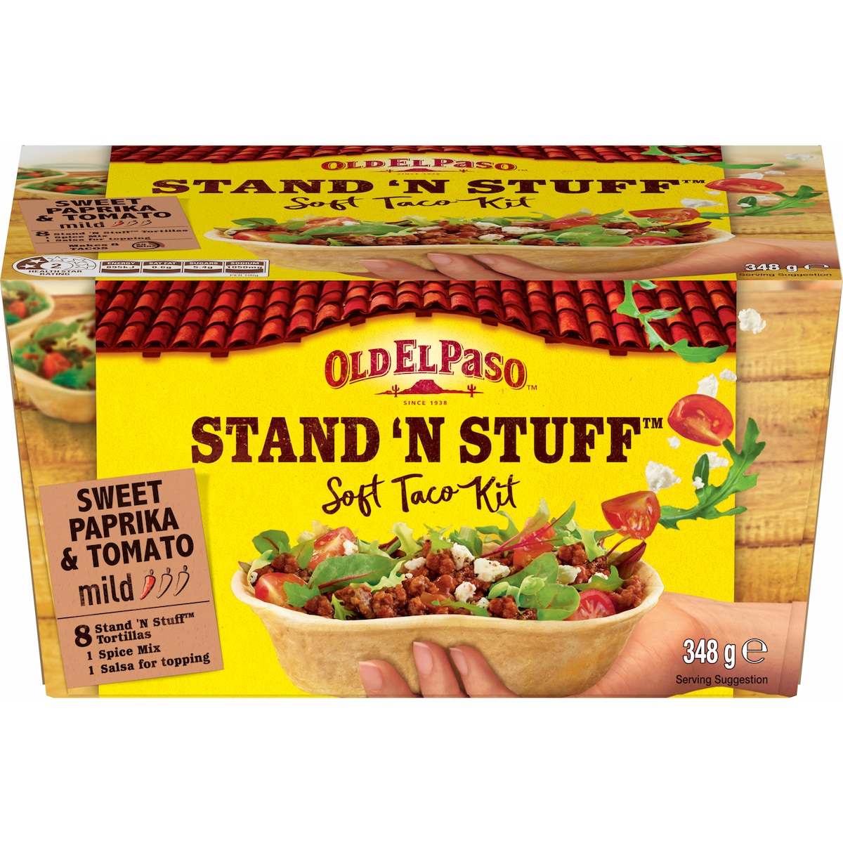Old El Paso Stand n Stuff Soft Taco Kit Mexican Style 348g