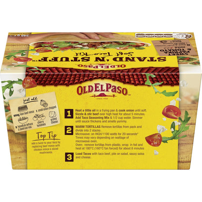 Old El Paso Stand n Stuff Soft Taco Kit Mexican Style 348g