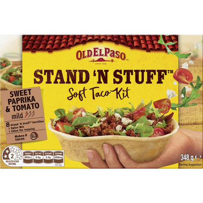 Old El Paso Stand n Stuff Soft Taco Kit Mexican Style 348g