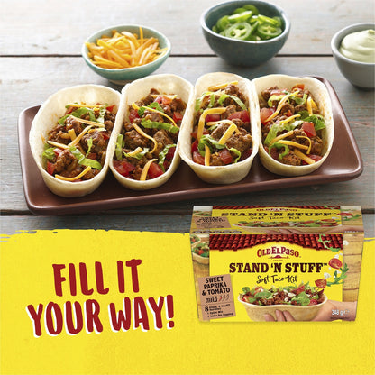 Old El Paso Stand n Stuff Soft Taco Kit Mexican Style 348g