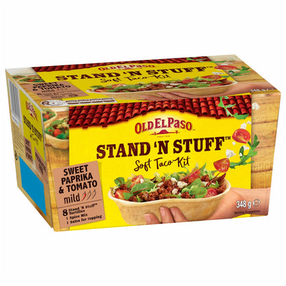 Old El Paso Stand n Stuff Soft Taco Kit Mexican Style 348g