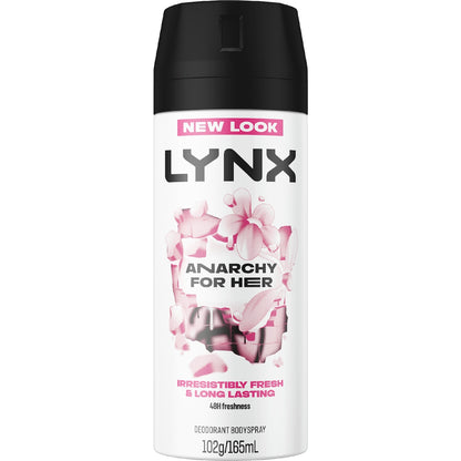 Lynx Deodorant Body Spray Anarchy For Her 48h 165ml