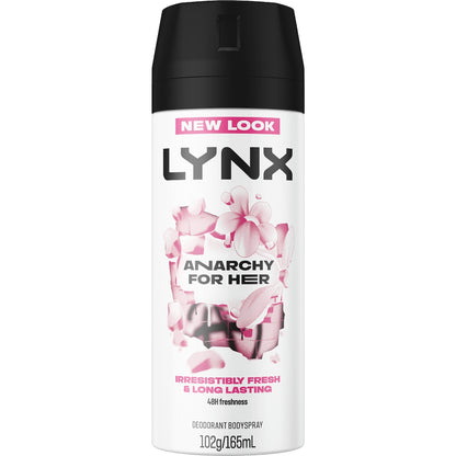 Lynx Women Deodorant Body Spray Anarchy For Her 165ml