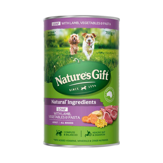 Nature's Gift Lamb Pasta And Vegetable Dog Food - 700g